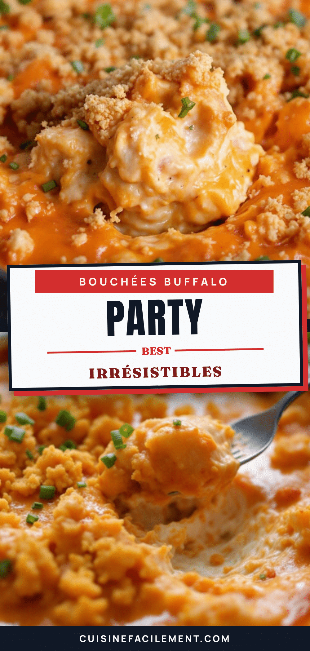bouchées buffalo au fromage fondant recipe