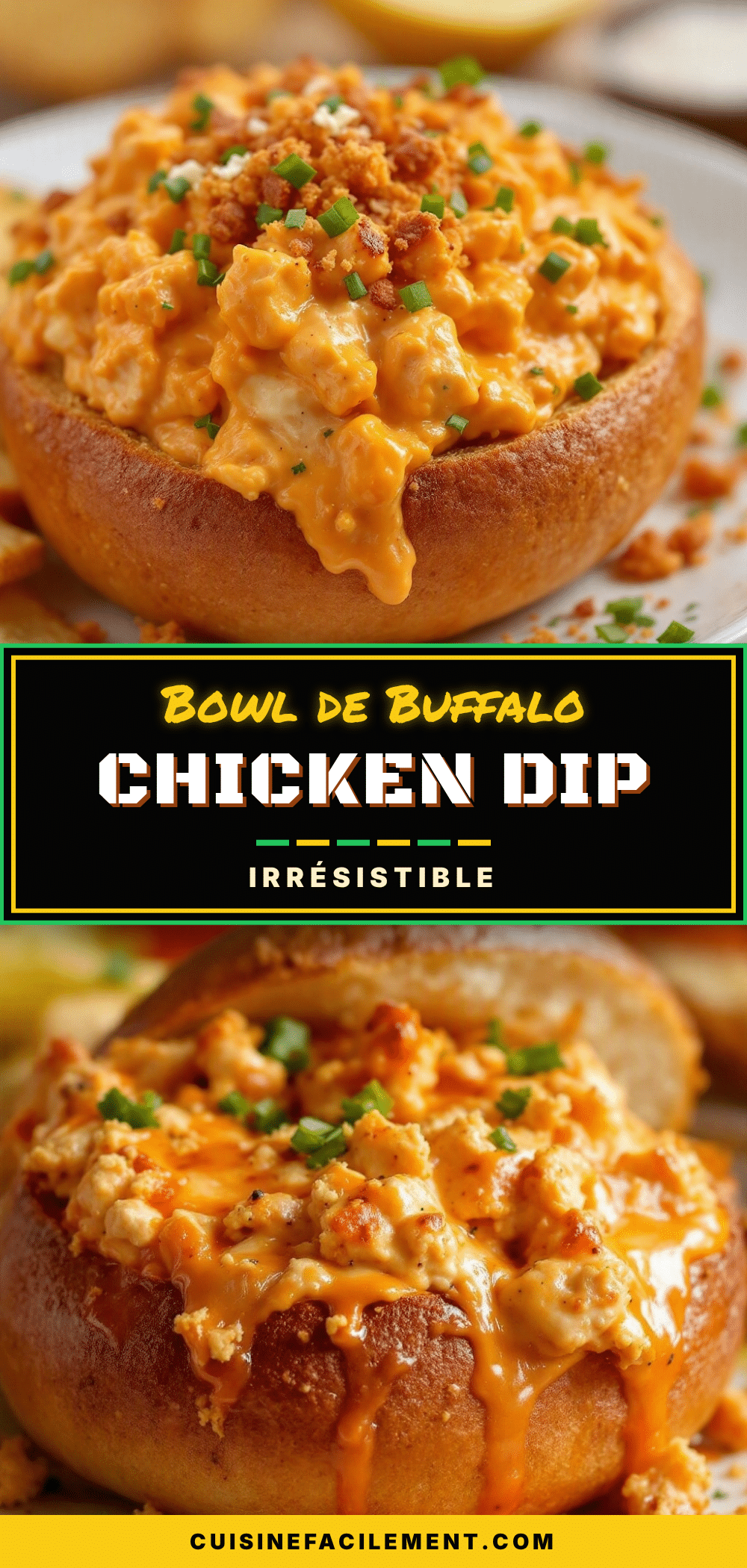 bowl de Buffalo Chicken Dip recipe
