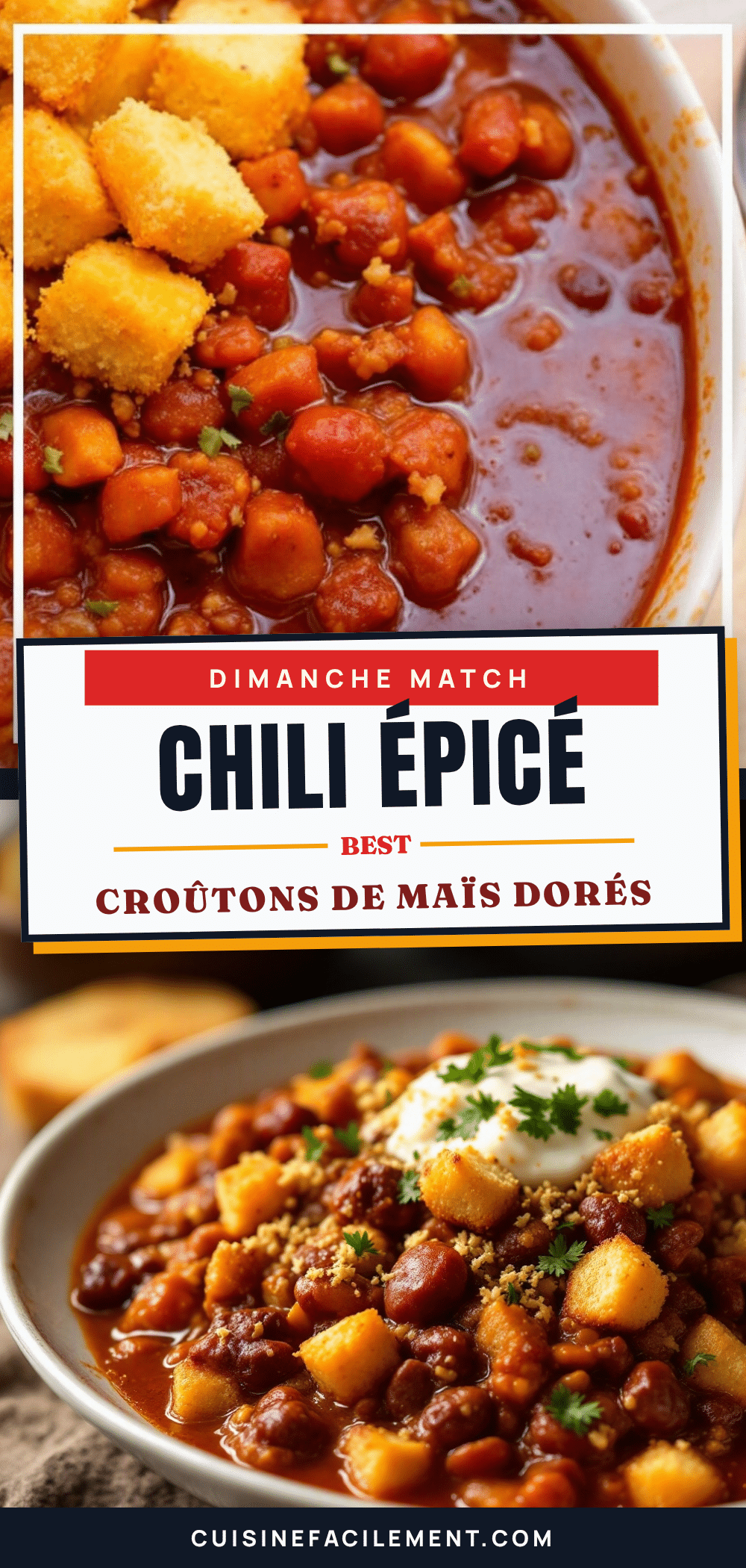 chili épicé du dimanche match recipe