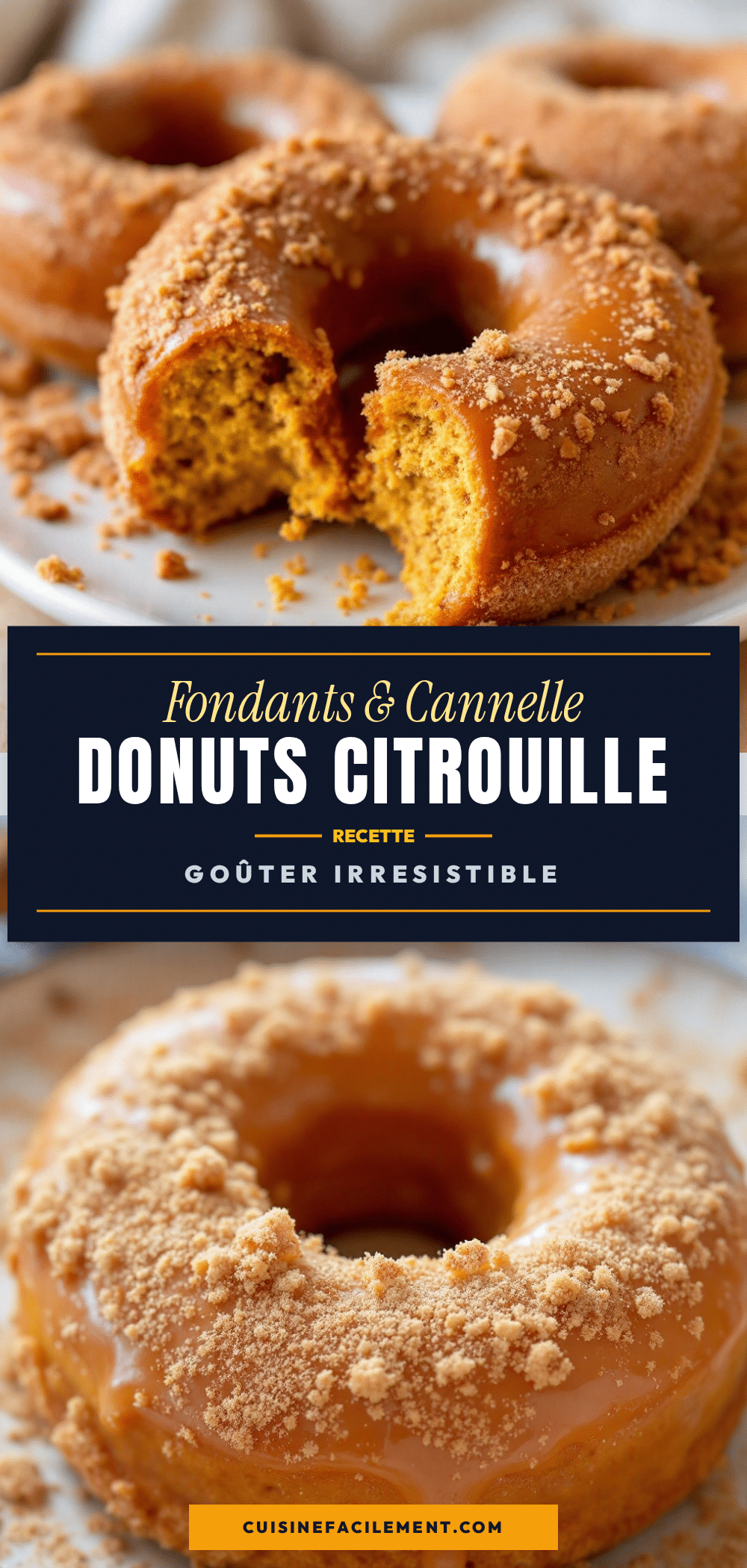 donuts fondants à la citrouille et cannelle recipe