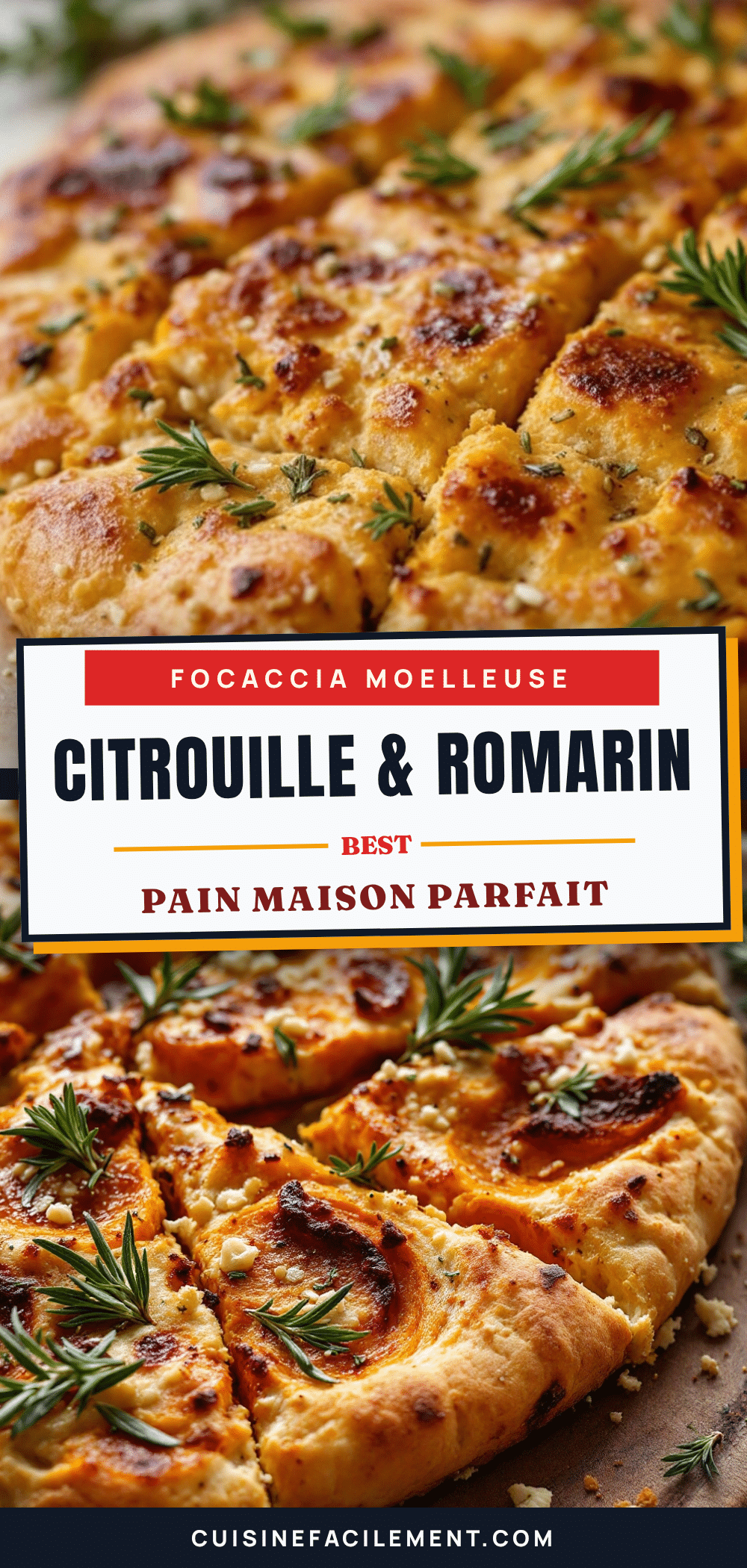 focaccia moelleuse à la citrouille et au romarin recipe