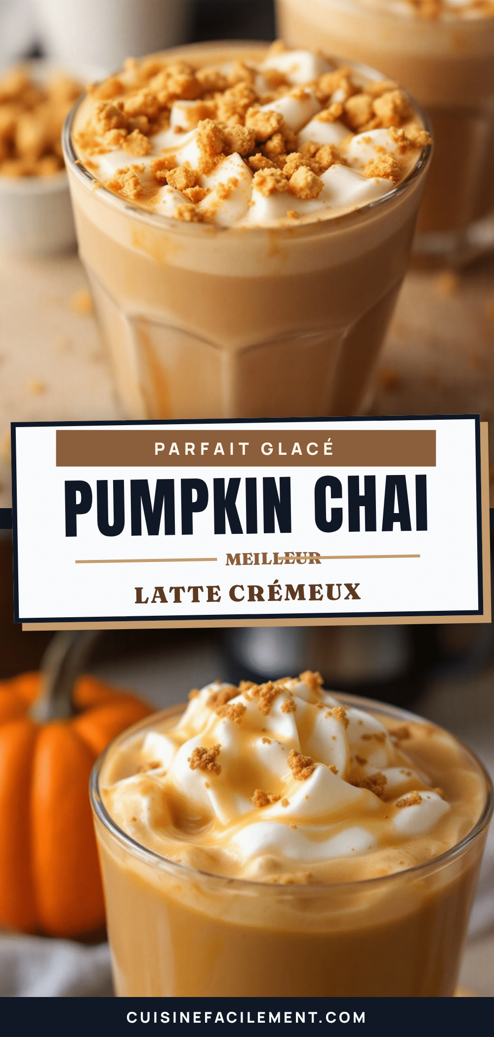 latte glacé à la citrouille et au chai recipe