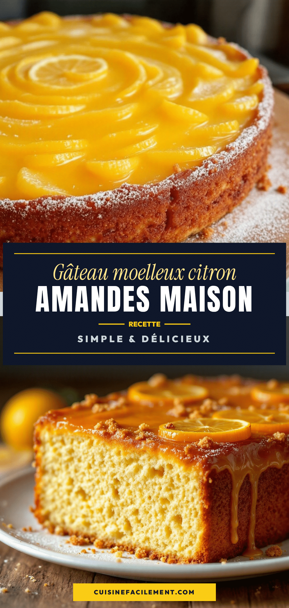 moelleux gâteau au citron et aux amandes recipe