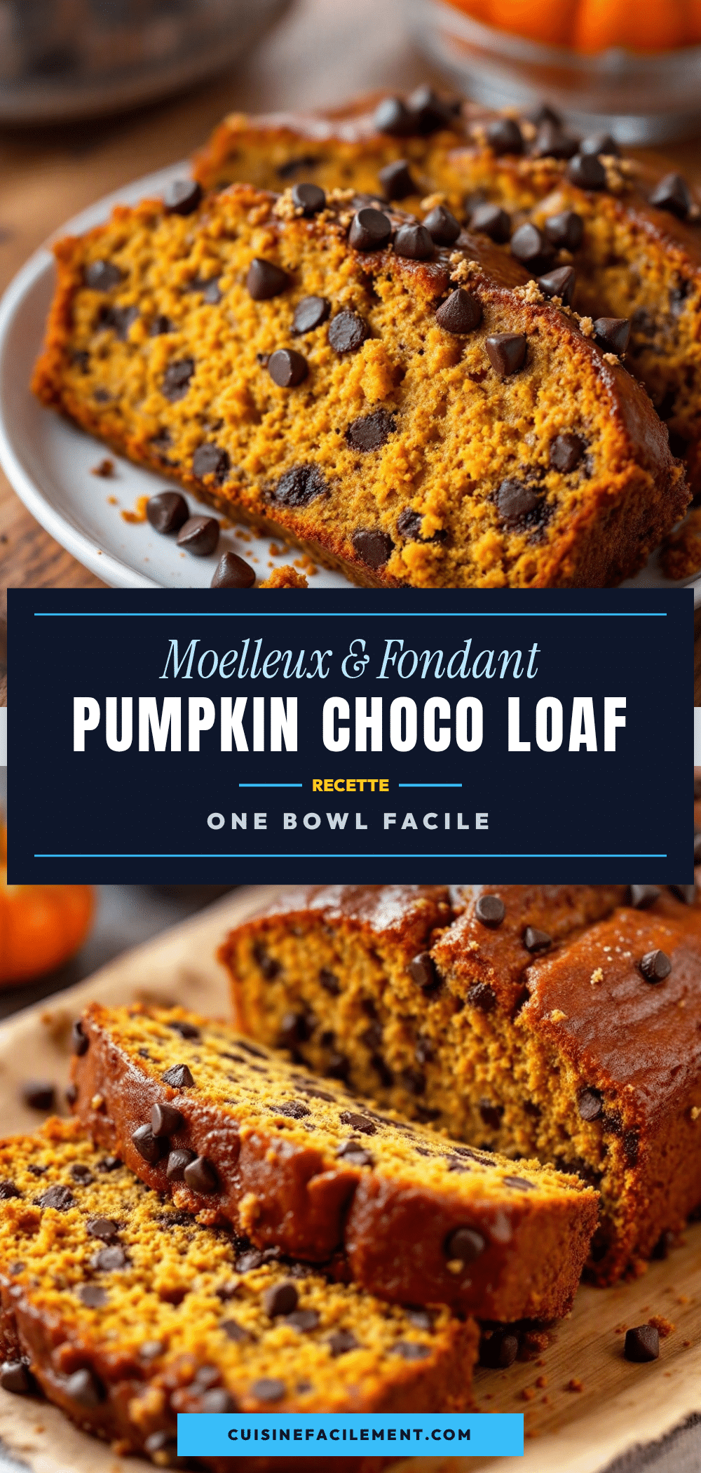 moelleux one bowl pumpkin choco aux pépites recipe