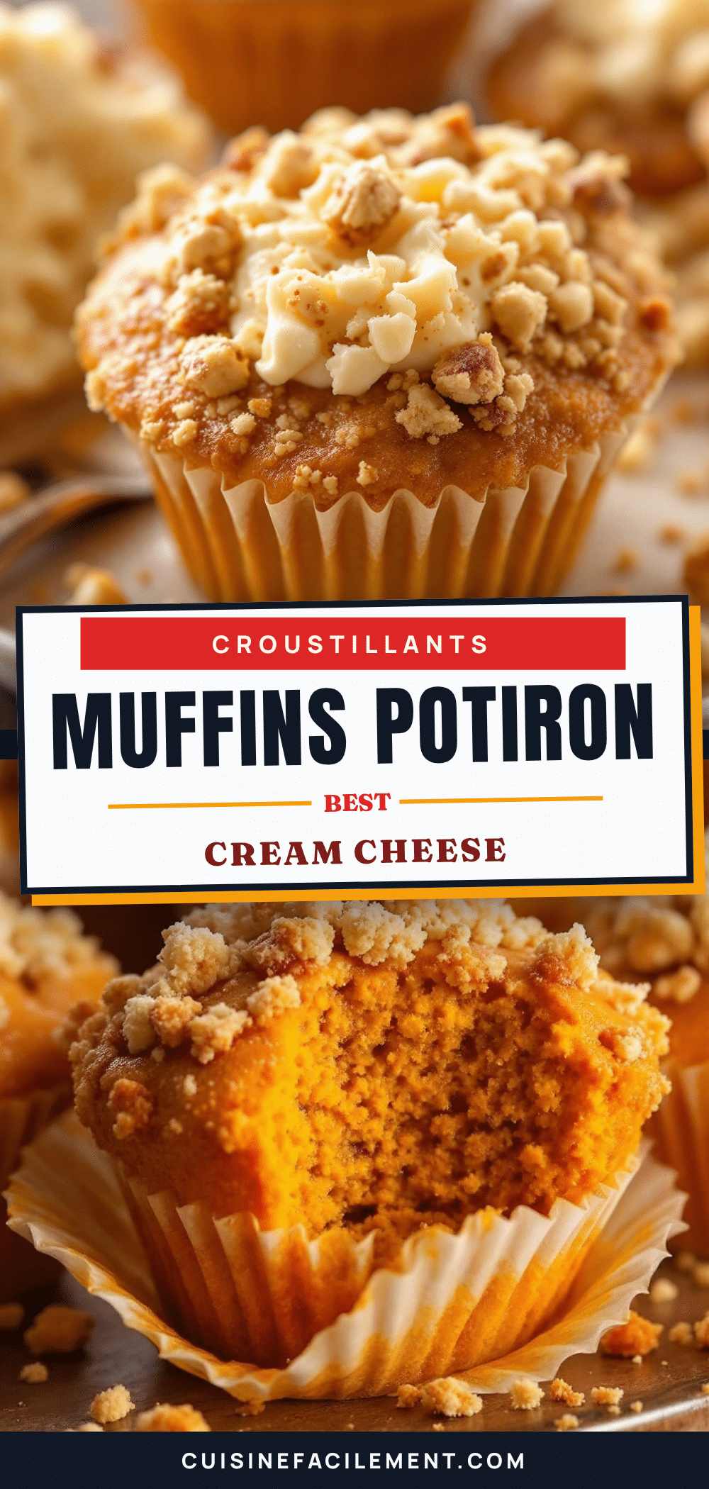 muffins potiron cream cheese croustillants recipe