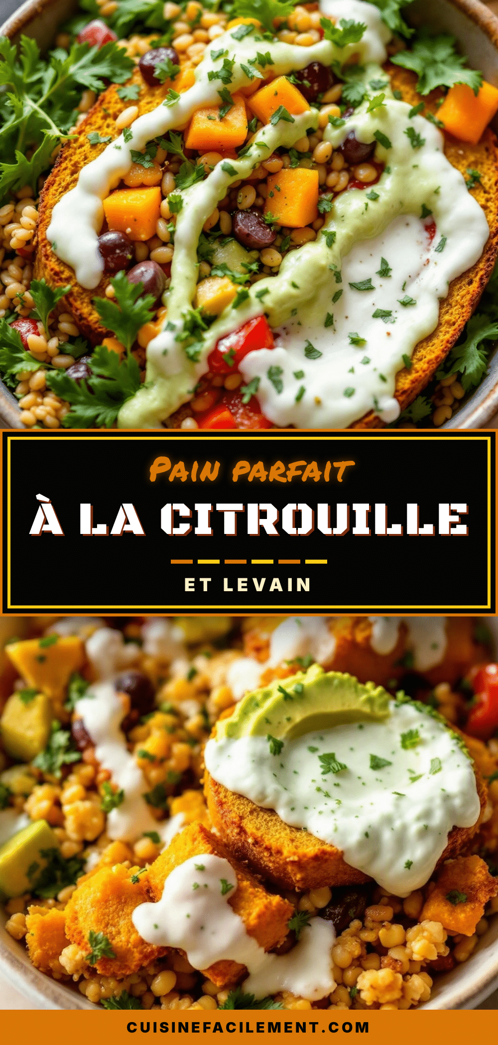 Pain à la citrouille et levain maison recipe