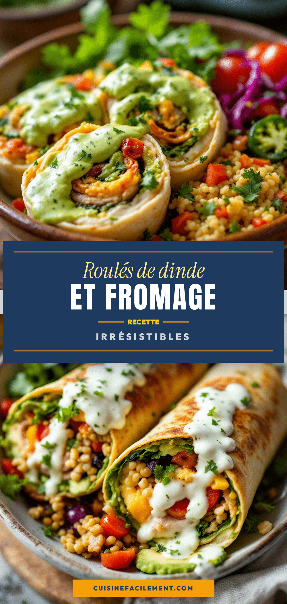 roulés de dinde et fromage faciles pour lunch recipe