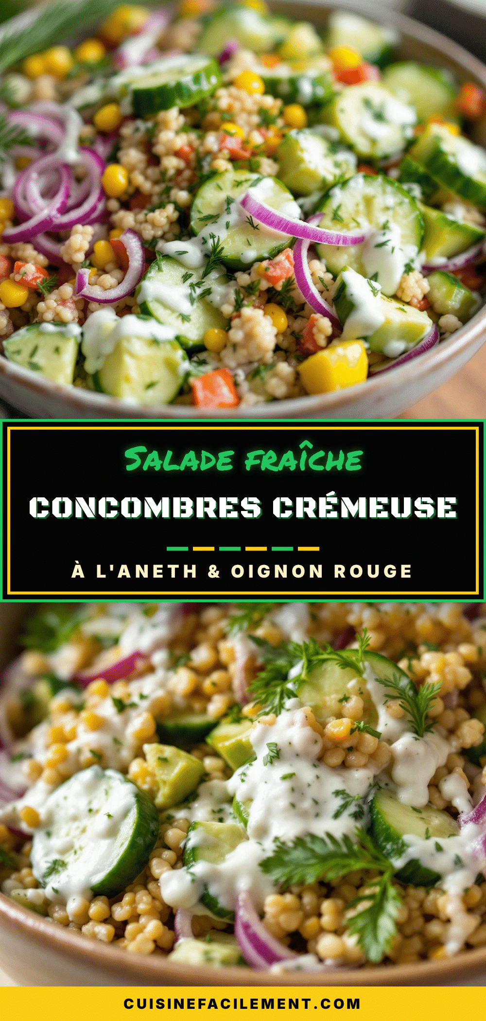 salade de concombres crémeuse à laneth recipe