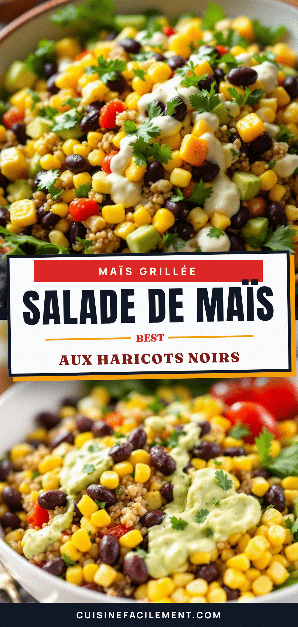 Salade de maïs grillé aux haricots noirs recipe