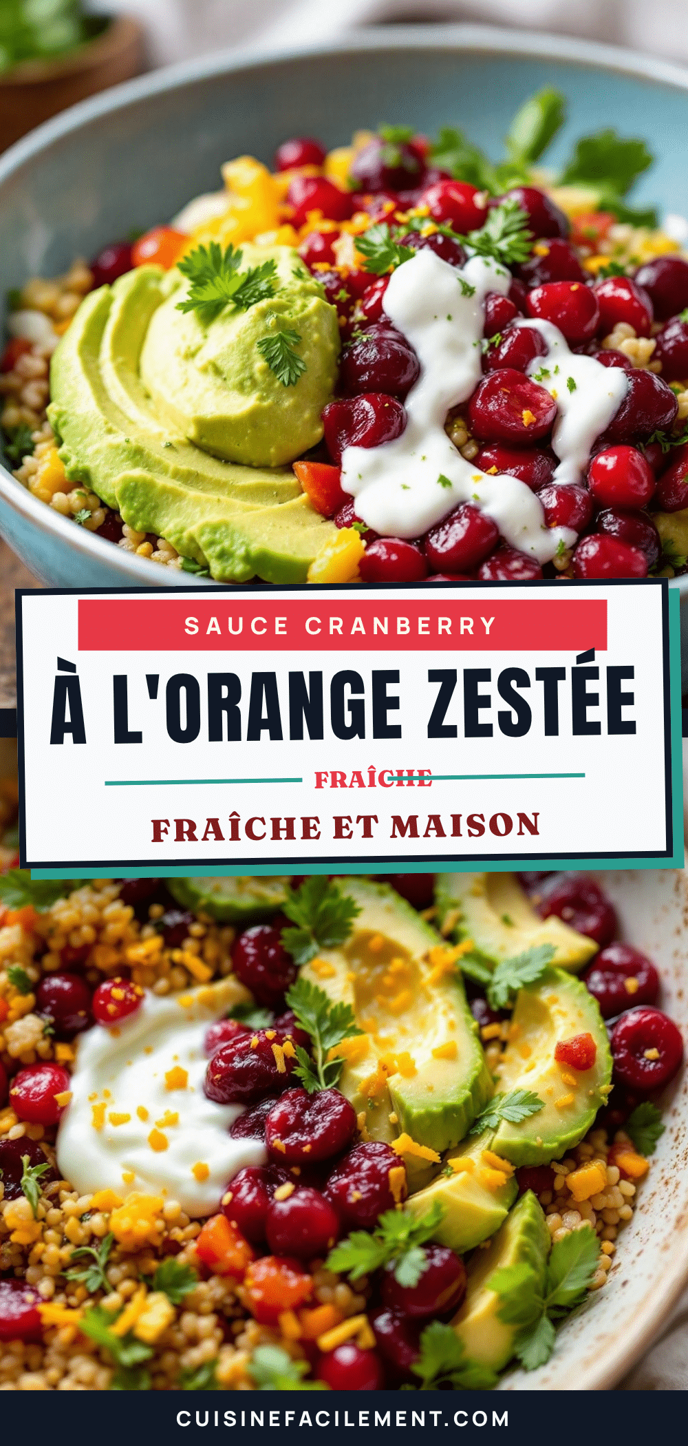 Sauce cranberry fraîche à l’orange zestée recipe