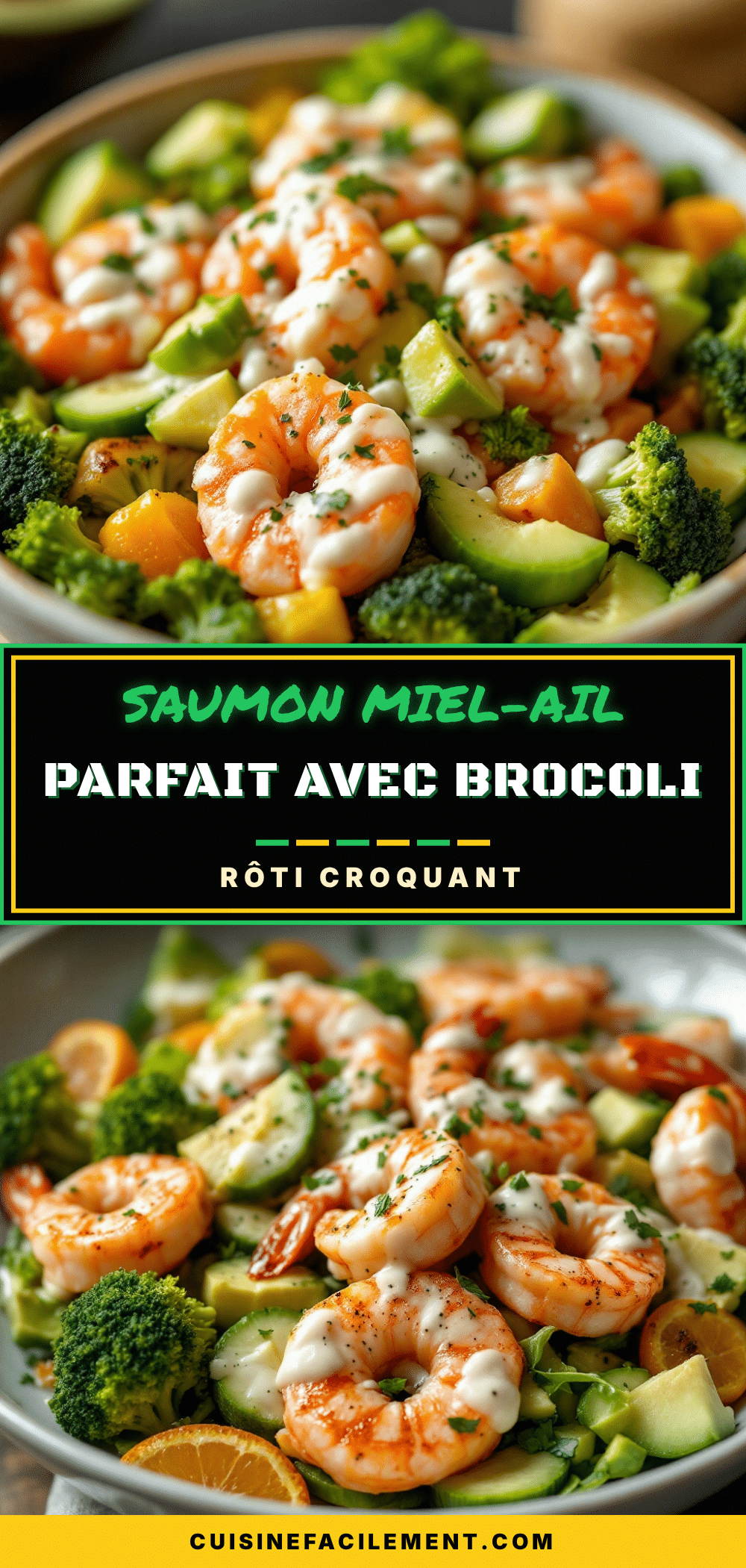 saumon miel-ail parfait avec brocoli rôti recipe