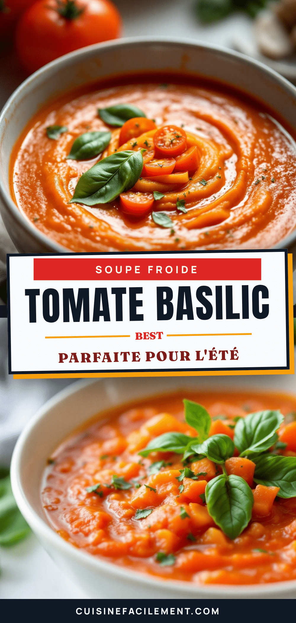 Soupe froide tomate basilic recipe