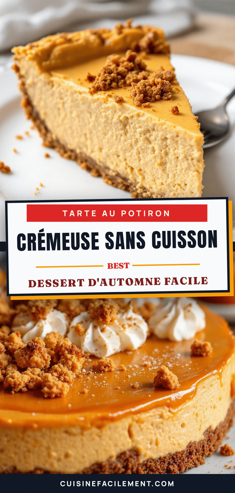 tarte au potiron crémeuse sans cuisson recipe
