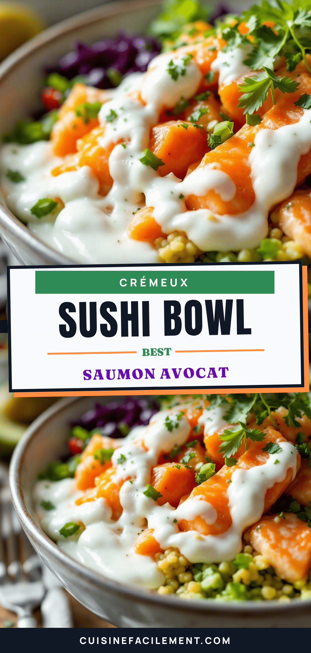 Bowl Sushi Saumon Avocat recipe