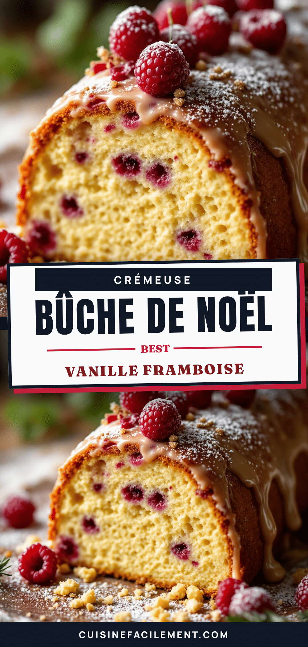 bûche de noël vanille framboise recipe