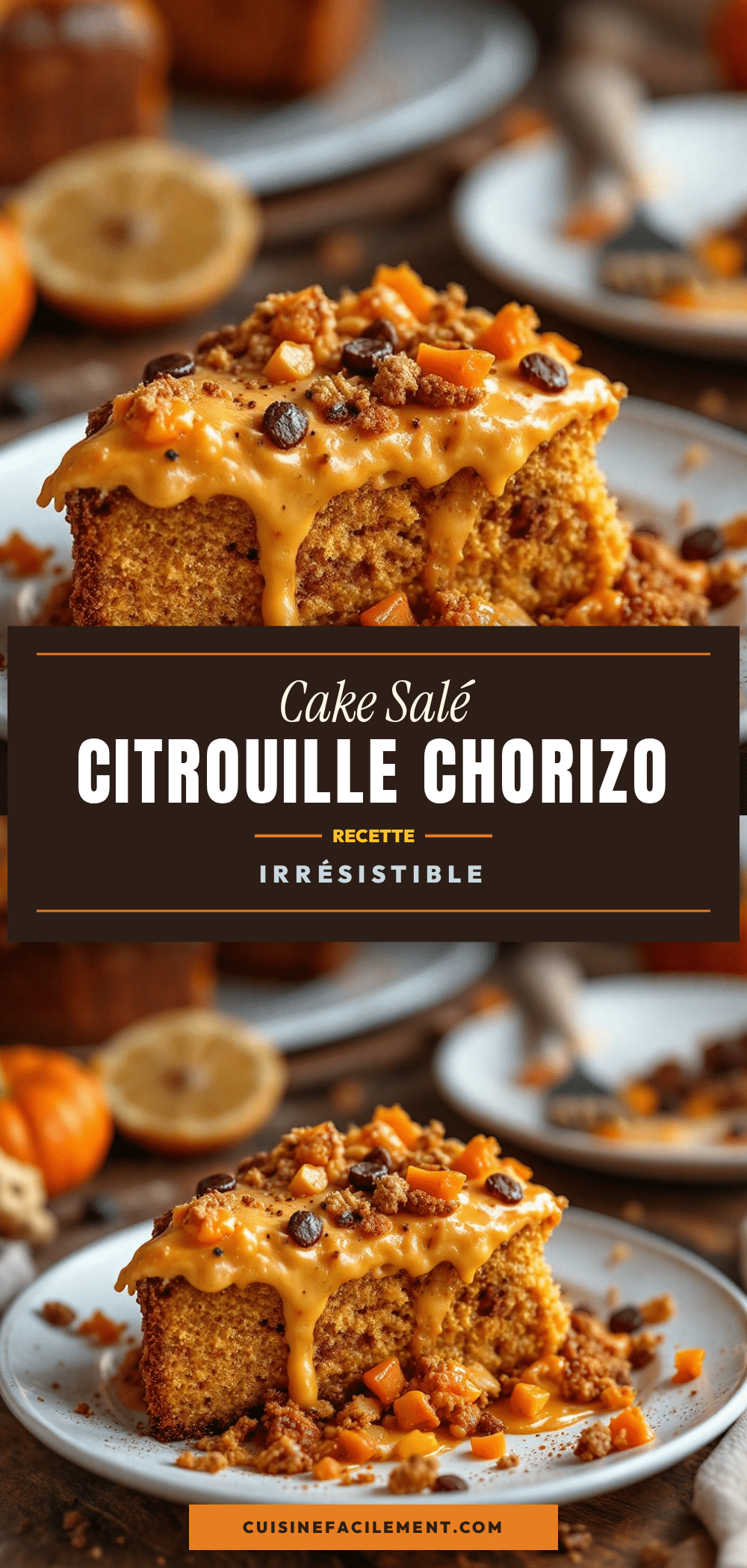 cake salé citrouille chorizo recipe