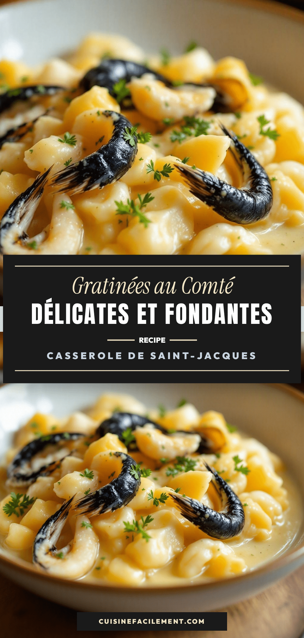 cassolettes de saint-jacques gratinées au comté recipe