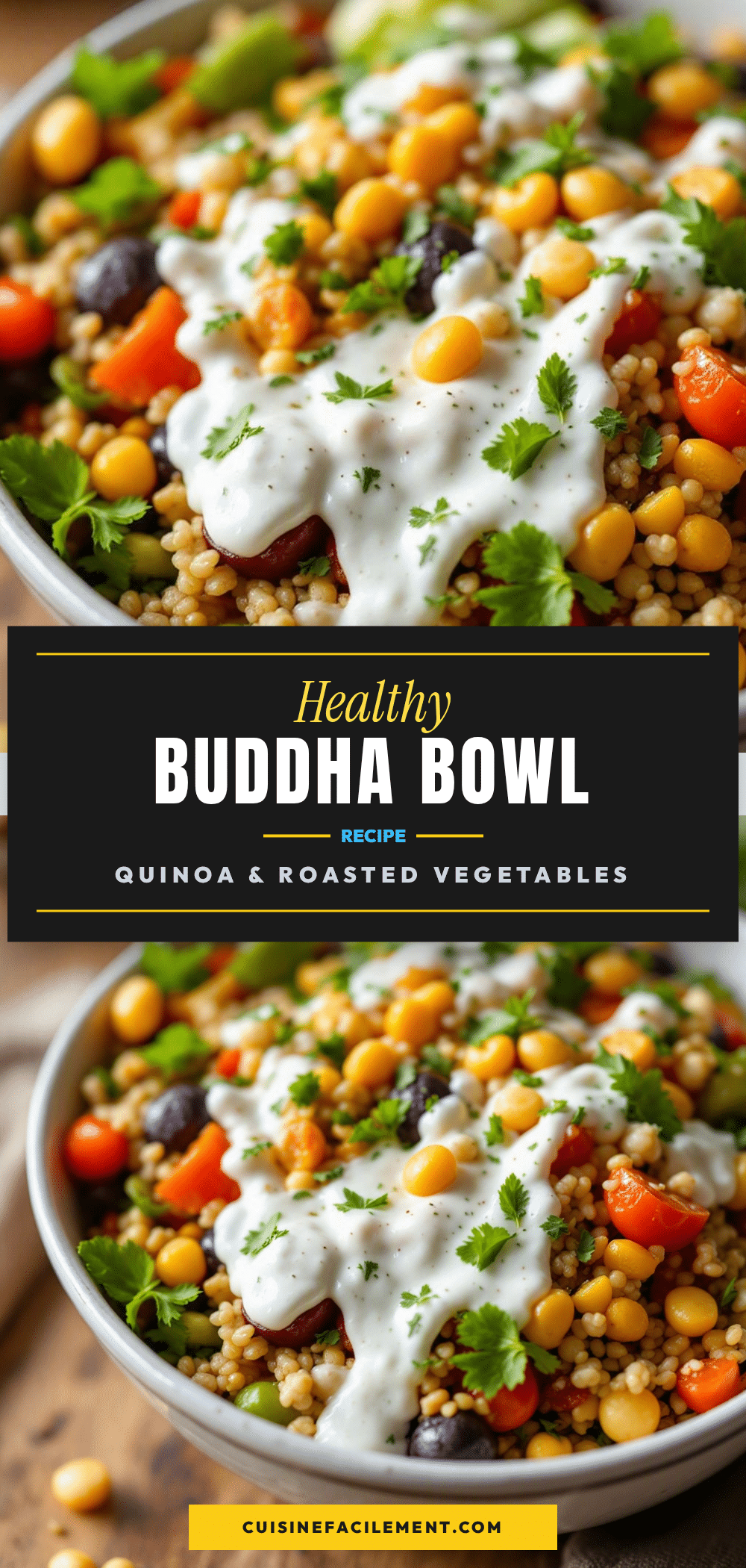 Healthy Buddha Bowl Quinoa et Légumes Rôtis recipe