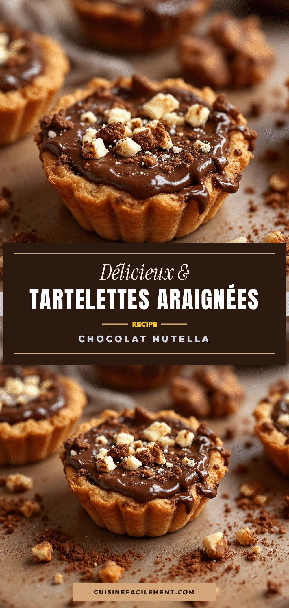 Mini Tartelettes Araignées Chocolat-Nutella recipe