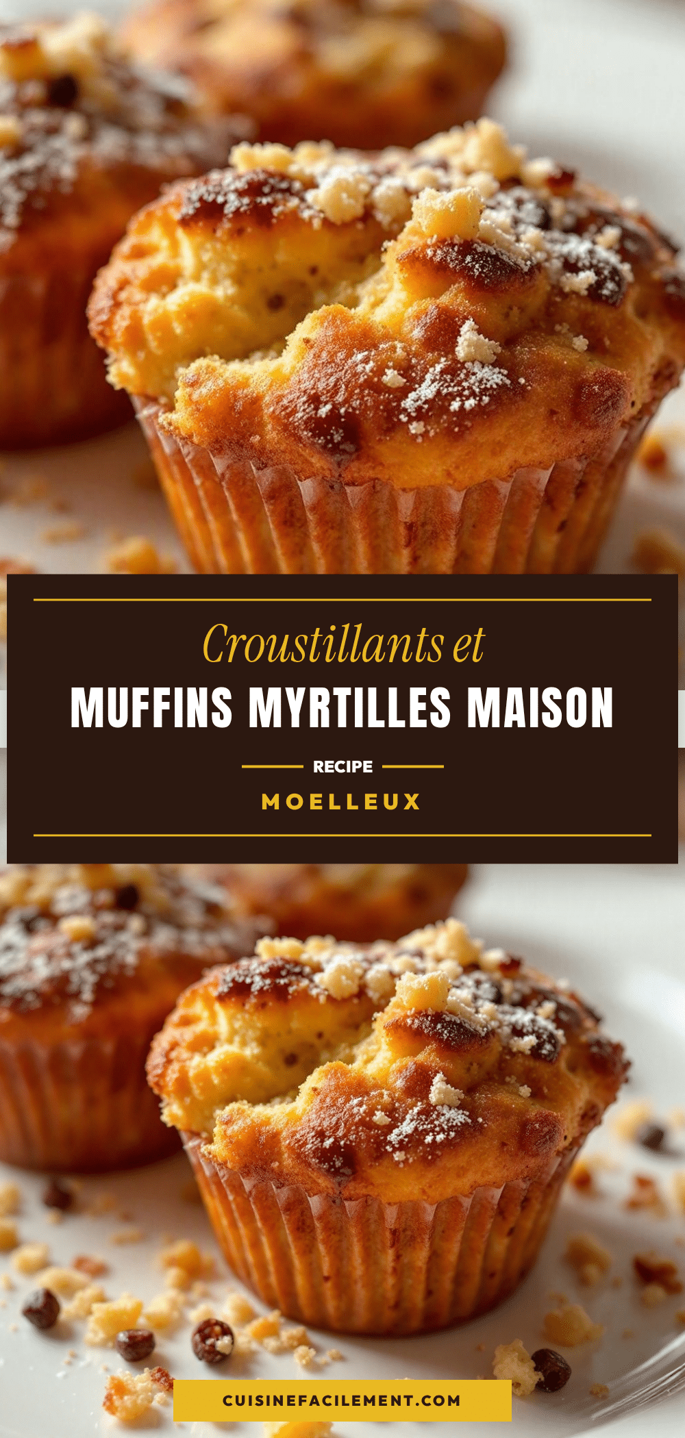 moelleux muffins myrtilles streusel maison recipe