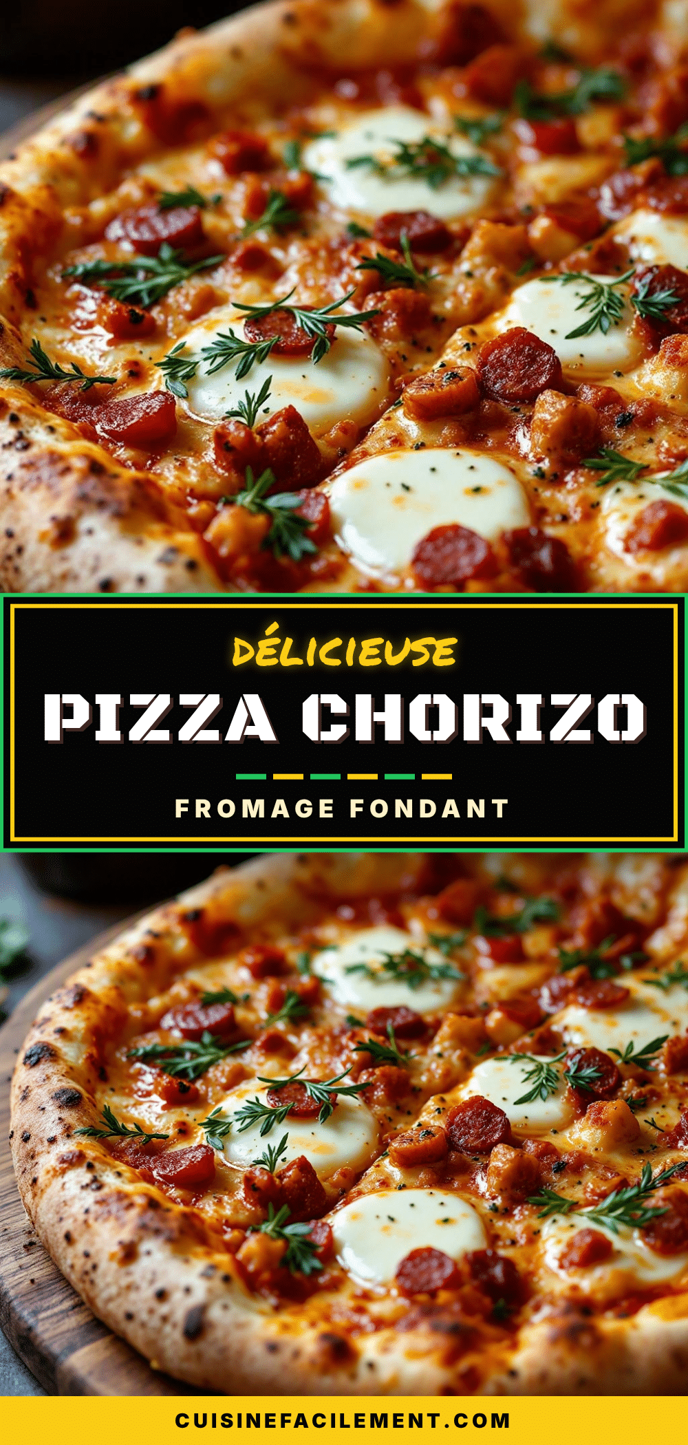 Pizza Momie Fromage Chorizo recipe