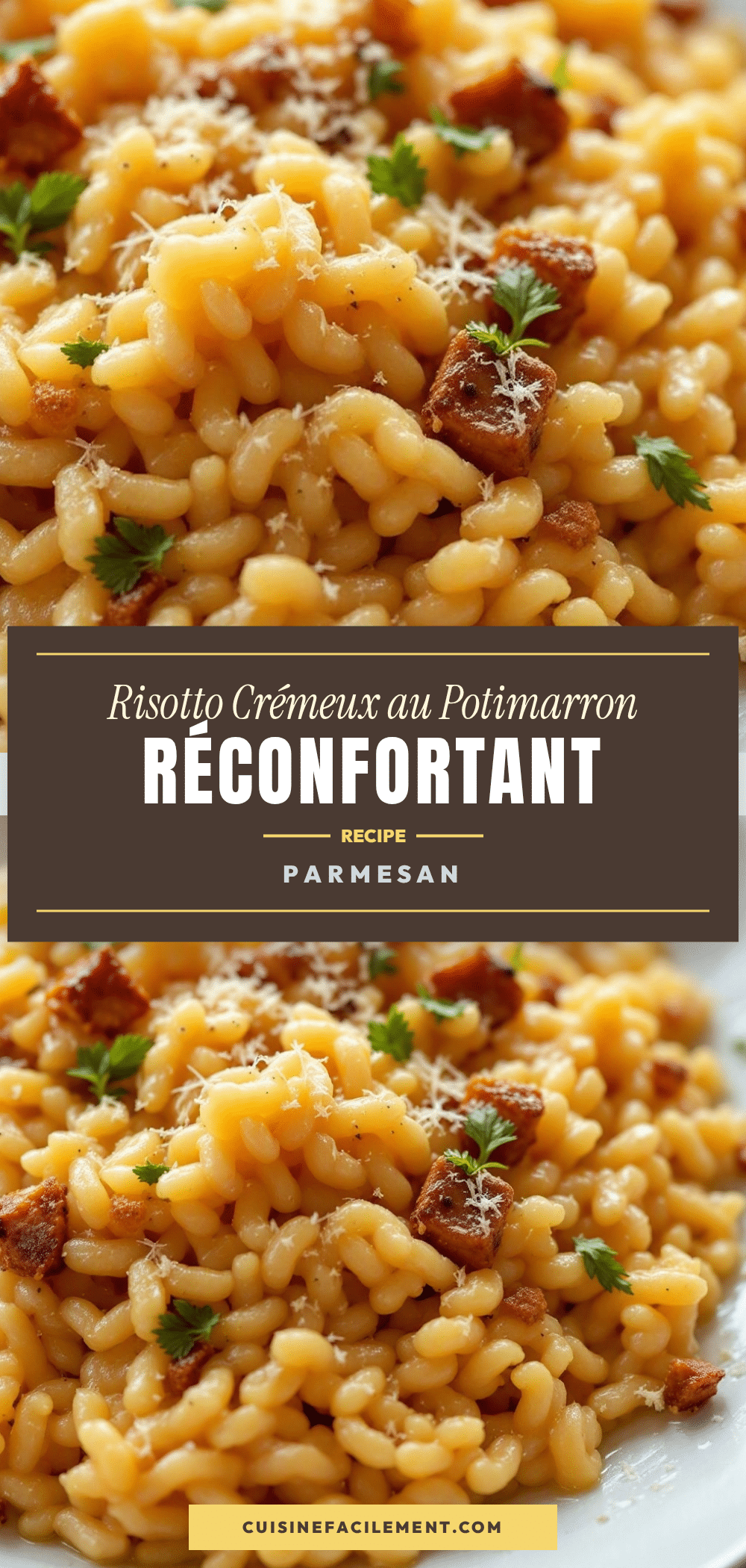 risotto crémeux au potimarron recipe
