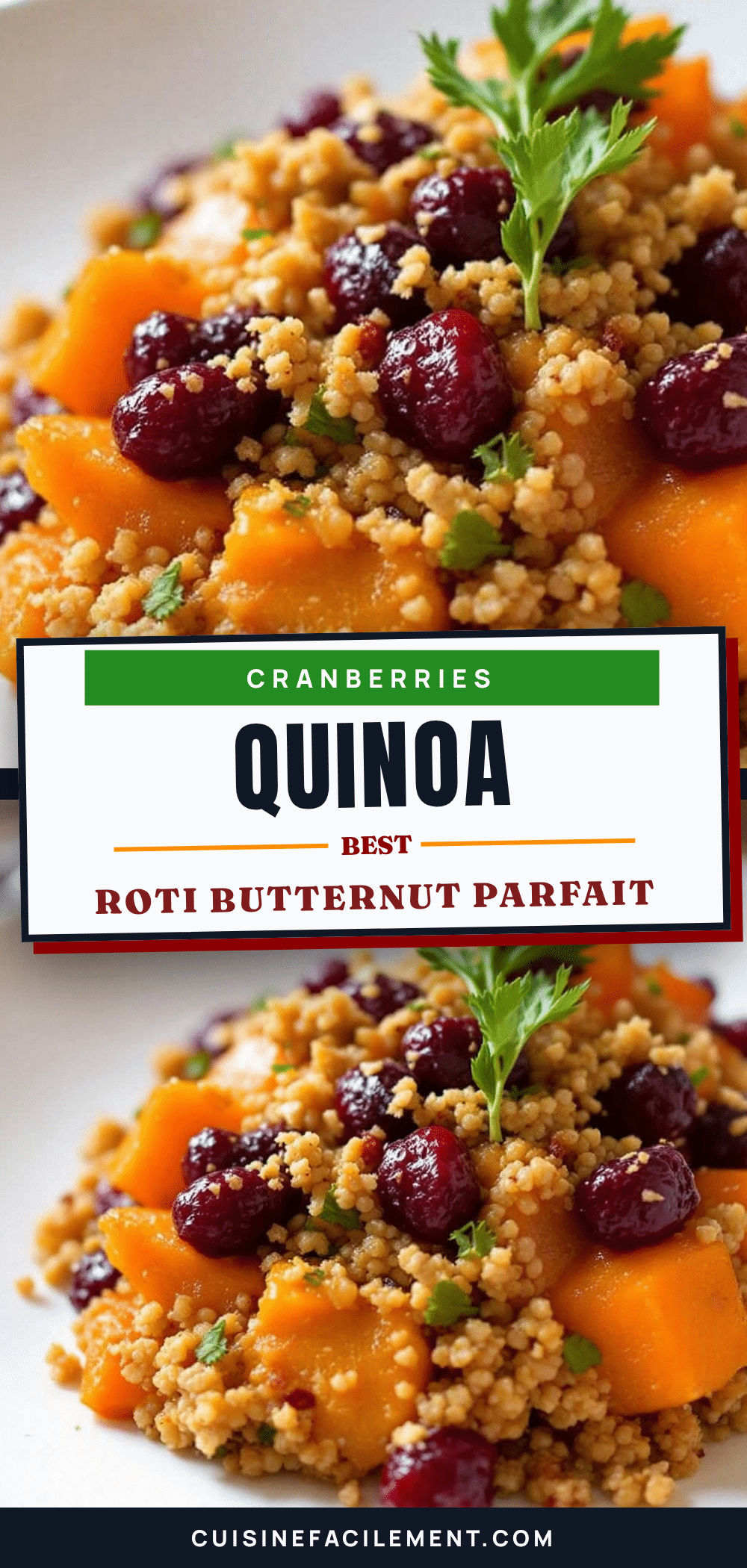 rôti butternut farci quinoa canneberges recipe
