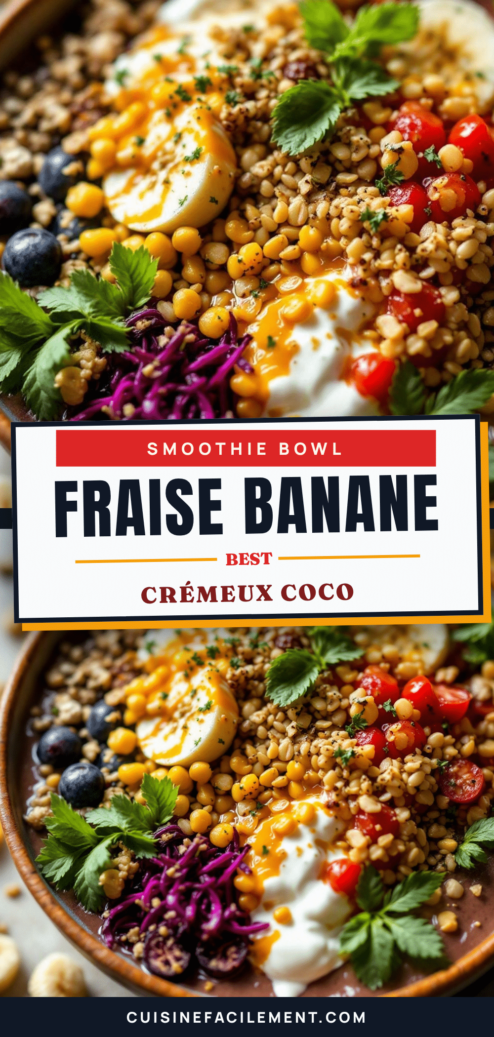 smoothie bowl fraise banane coco recipe